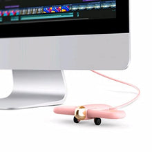 Load image into Gallery viewer, Creative Lightweight Multi Port USB Hub Aircraft Plane Shape for MacBook Mac Pro &amp; Mini, Multiple 4 Ports Powered USB 2.0 Hub Splitter for PC Computer Laptop DIGISKYJOY (Pink)
