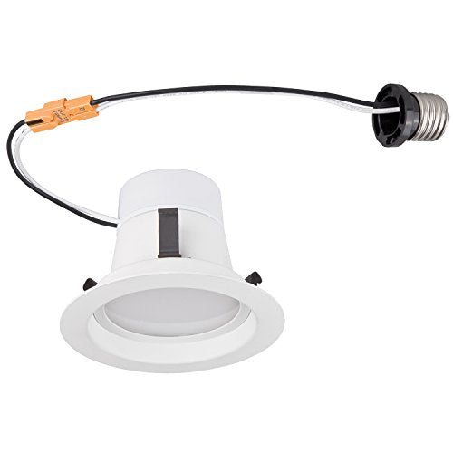 Westinghouse Lighting 3104300 Dimmable Energy Star Recessed LED Downlight with Medium Base Socket Adapter, 8W/4