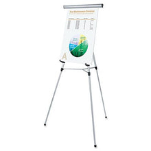 Load image into Gallery viewer, Universal 3-Leg Telescoping Easel with Pad Retainer, Adjusts 34&quot; to 64&quot;, Aluminum, Silver
