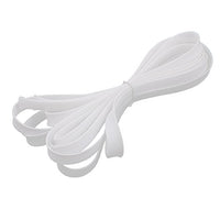 Aexit 13mm Flat Tube Fittings Dia Tight Braided PET Expandable Sleeving Cable Wrap Sheath Microbore Tubing Connectors White 5M