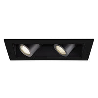 WAC Lighting MT-4LD216T-BK Contemporary Precision Multiples 4-Inch 1X2 Black Trim