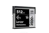 Lexar 512GB Professional 3500x CFast 2.0 Memory Card for 4K Video Cameras, Up to 525MB/s Read, Up to 445MB/s Write Speed
