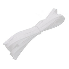 Load image into Gallery viewer, Aexit 10mm Flat Tube Fittings Dia Tight Braided PET Expandable Sleeving Cable Wrap Sheath Microbore Tubing Connectors White 5M
