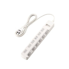 Load image into Gallery viewer, ELECOM Thunder Guard Power Strip with Dust Shutter with switches 2.5m 6 Outlet [White] T-K6A-2625WH (Japan Import)
