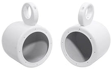 Load image into Gallery viewer, Pair Rockville MAC65W 6.5&quot; White Aluminum Wakeboard Tower Speaker Pod Enclosures
