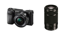 Load image into Gallery viewer, Sony a6000 mirrorless Camera Bundle 16-50mm F3.5-5.6 and 55-210mm F4.5-6.3 Lens, 32GB Card, case (Renewed)
