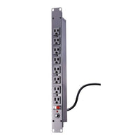 BUD Industries Rackmount Power Outlet Strip - 15A Rear-Facing