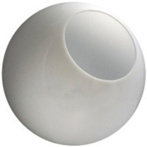 8 in. White Acrylic Globe - with 4 in. Neckless Opening - American PLAS-199500