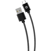 Load image into Gallery viewer, iEssentials IEN-BC6C-BK Charge &amp; Sync Braided USB-C to USB-A Cable, 6ft (Black)
