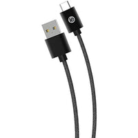 iEssentials IEN-BC6C-BK Charge & Sync Braided USB-C to USB-A Cable, 6ft (Black)