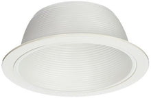 Load image into Gallery viewer, 6&quot; Stepped Baffle Trim with Plastic Ring for Par30/r30 Line Voltage Recessed Can Light-White
