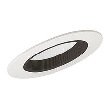 Load image into Gallery viewer, Juno Lighting 603B-WH 6-Inch Super Slope Lensed Flat Diffuser, Black with White Trim
