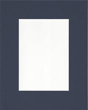 Load image into Gallery viewer, Pack of 2 24x36 Navy Blue Picture Mats with White Core, for 20x30 Pictures

