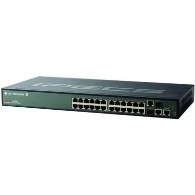 1U 24-Port 10/100/1000 Managed Switch Including 2 Combo Uplink Ports (SFP/RJ-45)
