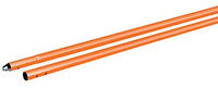 Kraft Tool CC289SO Powder Coated Aluminum 1-3/4-Inch Swaged Button Handle, 72-Inch, Orange