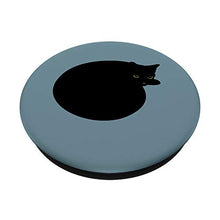 Load image into Gallery viewer, Cute Sleepy Black Kitty Cat PopSockets PopGrip: Swappable Grip for Phones &amp; Tablets
