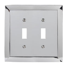 Load image into Gallery viewer, Amerelle Studio Double Toggle Cast Metal Wallplate in Polished Chrome
