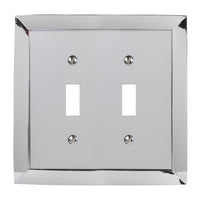Amerelle Studio Double Toggle Cast Metal Wallplate in Polished Chrome