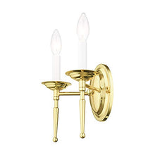 Load image into Gallery viewer, Livex Lighting 5122-02 Williamsburg 2-Light Wall Sconce, Polished Brass
