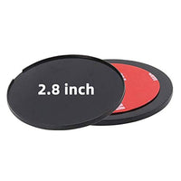iSaddle Dashboard Adhesive Mounting Disk - Circular Adhesive Sticky Suction Cup Base Adapter Plate for Car Dash Cam Garmin Tomtom GPS Nav Smartphone Console Disc (2 Pcs, Diameter 2.8 inch)