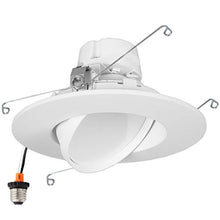 Load image into Gallery viewer, 11 Watt 6&quot; Inch Rotatable 950 Lumens Maxxima Led Retrofit Downlight Gimbal Warm White 2700k Dimmable
