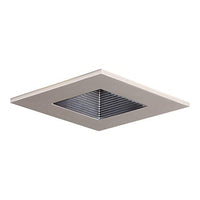 HALO Recessed 3011SNBB 3-Inch 15-Degree Trim Adjustable Square with Black Baffle, Satin Nickel