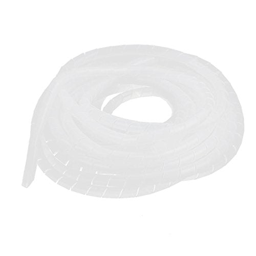 Aexit 10mm Wiring & Connecting Dia 25FT (7.6M) Spiral Wire Wrap Tube Computer Manage Heat-Shrink Tubing Cord Clear