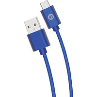 Charge & Sync Braided USB-C to USB-A Cable, 6ft (Blue)