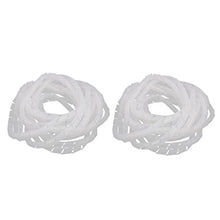 Load image into Gallery viewer, Aexit 2Pcs 12mm Tube Fittings Flexible Spiral Tube Cable Wire Wrap Computer Manage Cord Microbore Tubing Connectors Clear 7.5M
