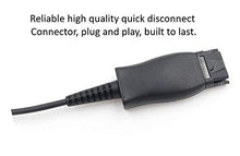 Load image into Gallery viewer, HIS-1 Quick Connect Disconnect Cable to RJ9 Plug Adapter Replacement QD Release Coil Cord Extension for Plantronic Headsets Compatible with Avaya IP 1608, 1616, 9610, 9620, 9620L, 9620C, 9630, 9630G
