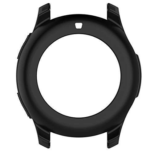 Compatible for Samsung Galaxy Watch 42mm Silicone Protective Case Cover, LOKEKE Soft Silicone Protective Shell Case Cover for Samsung Galaxy Watch 42mm Smartwatch(Silicone Black)