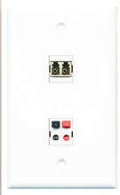 Load image into Gallery viewer, RiteAV - 1 Port LC Fiber Multimode Duplex 1 Port Speaker Wall Plate - Bracket Included
