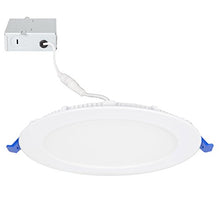 Load image into Gallery viewer, Maxxima 6 in. Dimmable Slim Round LED Downlight, Flat Panel Light Fixture, Recessed Retrofit, 1050 Lumens, Warm White 2700K, 14 Watt, Junction Box Included
