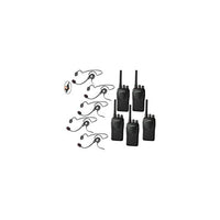 EARTEC SC-1000 5-User Two-Way Radio System with 5X Cyber Inline PTT Headsets