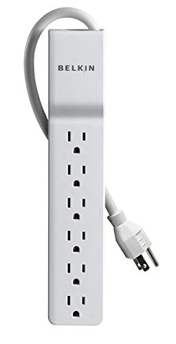 Belkin BE10600010 Home/Office Surge Protector, 6 Outlets, 10 ft Cord, 720 Joules, White