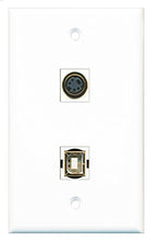 Load image into Gallery viewer, RiteAV - 1 Port S-Video 1 Port USB B-B Wall Plate - Bracket Included
