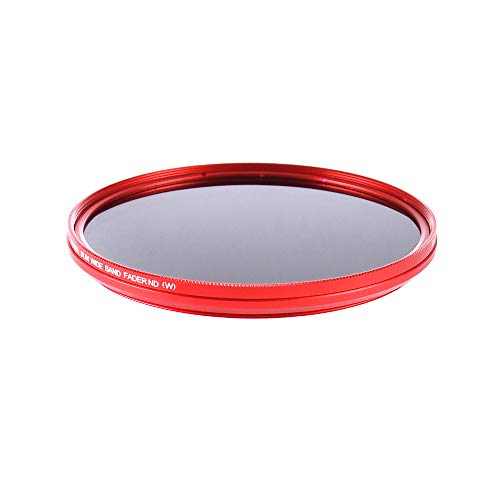 Fotga 58mm ND2 to ND400 Slim Fader Variable Adjustable ND Neutral Density Filter Red Frame