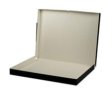 Load image into Gallery viewer, Lineco Archival Folio Storage Box. Acid-Free, Metal Edge Boxboard, Clamshell Lid. 16 x 20 x 2 Inches. Protects and Organize, Stores Photos, Documents, Craft, Prints, DIY. Black Exterior
