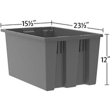 Load image into Gallery viewer, Akro-Mils 35240 Nest and Stack Plastic Storage Container and Distribution Tote, (23-1/2-Inch L x 15-1/2-Inch W x 12-Inch H), Blue, (3-Pack)
