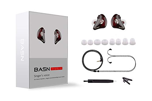 BASN Bsinger BC100 in Ear Monitor Headphone Universal Fit Noise Cancelling  Earphone for Musician Singer Band Studio Audiophile