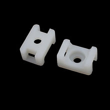 Load image into Gallery viewer, uxcell 50 Pcs Nylon Saddle Type Cable Tie Base Mount Wire Holder White 15 x 10 x 7mm
