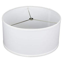 Load image into Gallery viewer, FenchelShades.com 14&quot; Top Diameter x 14&quot; Bottom Diameter 7&quot; Height Cylinder Drum Lampshade USA Made (Linen White)
