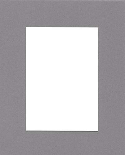 Pack of (5) 24x36 Acid Free White Core Picture Mats Cut for 20x30 Pictures in Ocean Grey