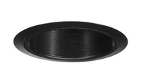 Juno Lighting 444B-BL 4-Inch Adjustable Recessed Trim, Black Baffle with Black Trim