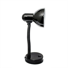 Load image into Gallery viewer, Simple Designs LD1003-BLK Basic Metal Flexible Hose Neck Desk Lamp, Black
