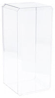 Pioneer Plastics Clear Acrylic Beveled Edge Display Cases (Mirrored), 7? x 6? x 15.5?