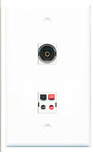 Load image into Gallery viewer, RiteAV - 1 Port Toslink 1 Port Speaker Wall Plate - Bracket Included
