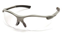 Pyramex Fortress Safety Eyewear, Clear Lens With Gray Frame