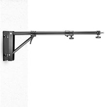 Load image into Gallery viewer, Fotoconic Triangle Wall Mounting Boom Arm Light Stand for Photography Studio Video Strobe Flash Lighting, Max Length 51.2 inches/130cm, 170 Degree Up and Down, 160 Left and Right
