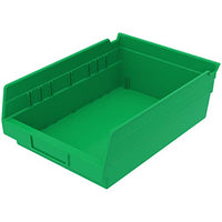 Akro-Mils 30150 Plastic Nesting Shelf Bin Box, (12-Inch x 8-Inch x 4-Inch), Green, (12-Pack)